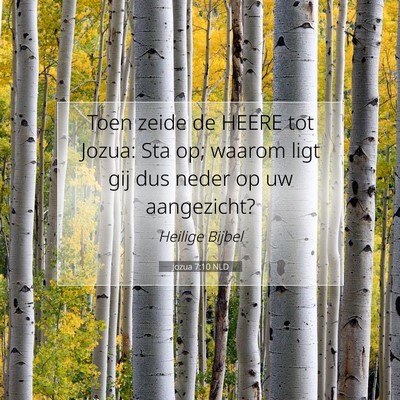 Picture 07 - Jozua 7:10 NLD - Toen zeide de HEERE tot Jozua: Sta op; waarom - Bible Verse Picture