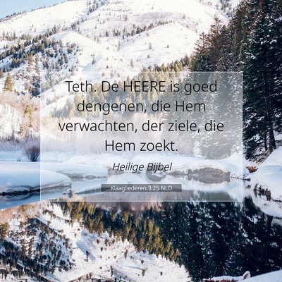 Picture 07 - Klaagliederen 3:25 NLD - Teth. De HEERE is goed dengenen, die Hem - Bible Verse Picture