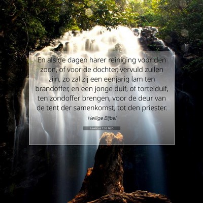 Picture 07 - Leviticus 12:6 NLD - En als de dagen harer reiniging voor den zoon, of - Bible Verse Picture