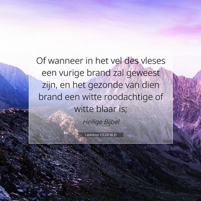 Picture 07 - Leviticus 13:24 NLD - Of wanneer in het vel des vleses een vurige brand - Bible Verse Picture