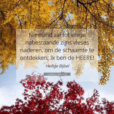 Picture 07 - Leviticus 18:6 NLD - Niemand zal tot enige nabestaande zijns vleses - Bible Verse Picture