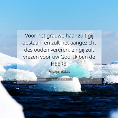 Picture 07 - Leviticus 19:32 NLD - Voor het grauwe haar zult gij opstaan, en zult - Bible Verse Picture