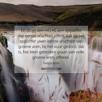 Picture 07 - Leviticus 2:14 NLD - En zo gij den HEERE een spijsoffer der eerste - Bible Verse Picture