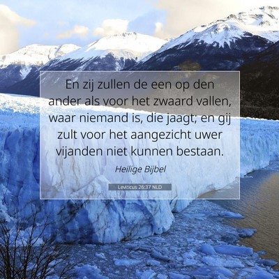 Picture 07 - Leviticus 26:37 NLD - En zij zullen de een op den ander als voor het - Bible Verse Picture