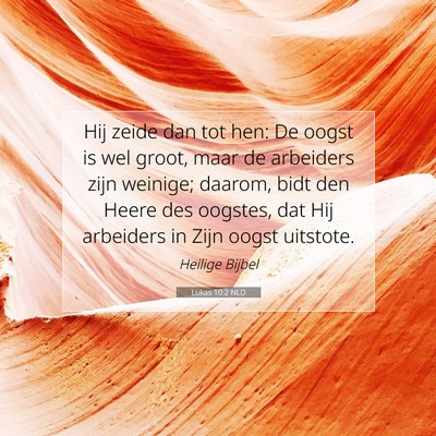 Picture 07 - Lukas 10:2 NLD - Hij zeide dan tot hen: De oogst is wel groot, - Bible Verse Picture