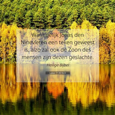 Picture 07 - Lukas 11:30 NLD - Want gelijk Jonas den Ninevieten een teken - Bible Verse Picture