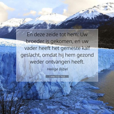 Picture 07 - Lukas 15:27 NLD - En deze zeide tot hem: Uw broeder is gekomen, en - Bible Verse Picture