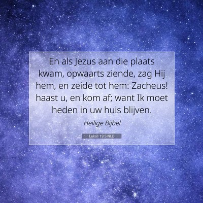 Picture 07 - Lukas 19:5 NLD - En als Jezus aan die plaats kwam, opwaarts - Bible Verse Picture