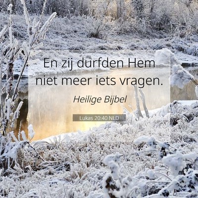 Picture 07 - Lukas 20:40 NLD - En zij durfden Hem niet meer iets - Bible Verse Picture
