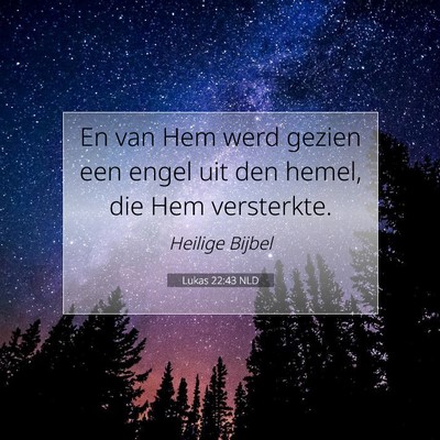 Picture 07 - Lukas 22:43 NLD - En van Hem werd gezien een engel uit den hemel, - Bible Verse Picture