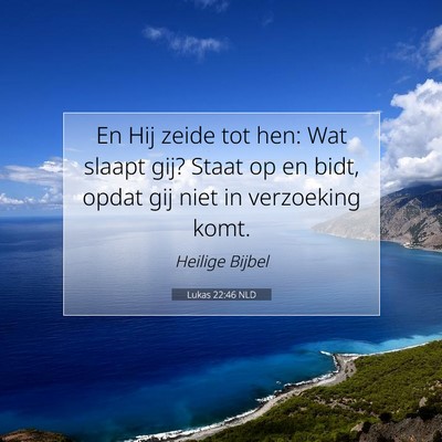 Picture 07 - Lukas 22:46 NLD - En Hij zeide tot hen: Wat slaapt gij? Staat op en - Bible Verse Picture