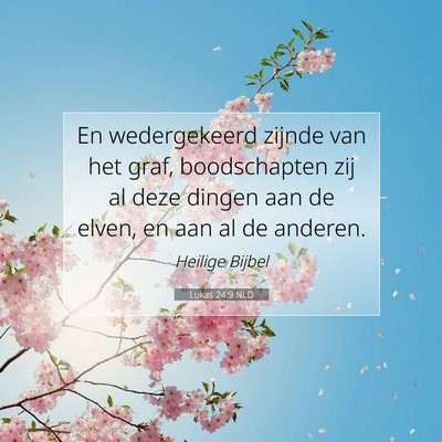 Picture 07 - Lukas 24:9 NLD - En wedergekeerd zijnde van het graf, boodschapten - Bible Verse Picture