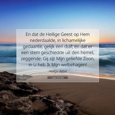 Picture 07 - Lukas 3:22 NLD - En dat de Heilige Geest op Hem nederdaalde, in - Bible Verse Picture