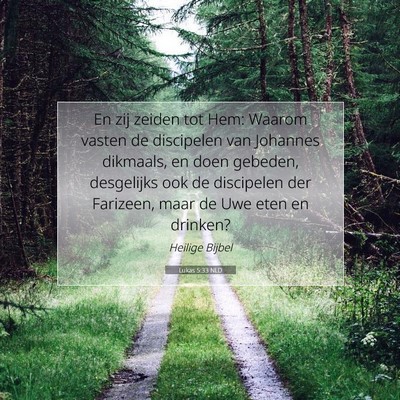 Picture 07 - Lukas 5:33 NLD - En zij zeiden tot Hem: Waarom vasten de - Bible Verse Picture