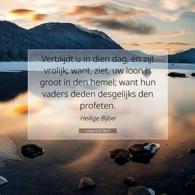Picture 07 - Lukas 6:23 NLD - Verblijdt u in dien dag, en zijt vrolijk; want, - Bible Verse Picture