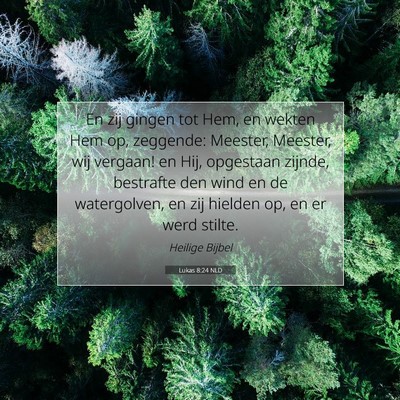 Picture 07 - Lukas 8:24 NLD - En zij gingen tot Hem, en wekten Hem op, - Bible Verse Picture