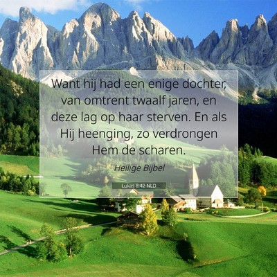 Picture 07 - Lukas 8:42 NLD - Want hij had een enige dochter, van omtrent - Bible Verse Picture