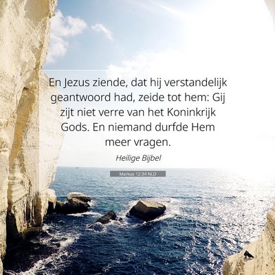 Picture 07 - Markus 12:34 NLD - En Jezus ziende, dat hij verstandelijk geantwoord - Bible Verse Picture