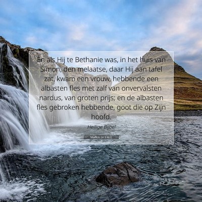 Picture 07 - Markus 14:3 NLD - En als Hij te Bethanie was, in het huis van - Bible Verse Picture