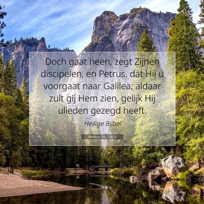 Picture 07 - Markus 16:7 NLD - Doch gaat heen, zegt Zijnen discipelen, en - Bible Verse Picture