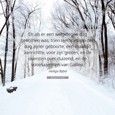 Picture 07 - Markus 6:21 NLD - En als er een welgelegen dag gekomen was, toen - Bible Verse Picture