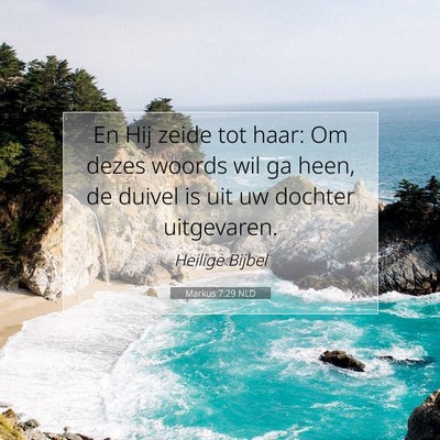 Picture 07 - Markus 7:29 NLD - En Hij zeide tot haar: Om dezes woords wil ga - Bible Verse Picture