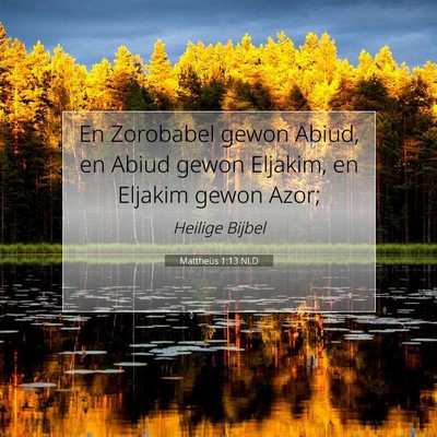 Picture 07 - Mattheüs 1:13 NLD - En Zorobabel gewon Abiud, en Abiud gewon Eljakim, - Bible Verse Picture