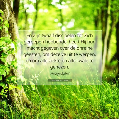 Picture 07 - Mattheüs 10:1 NLD - En Zijn twaalf discipelen tot Zich geroepen - Bible Verse Picture