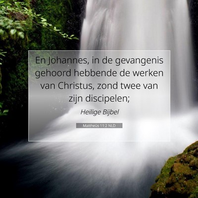 Picture 07 - Mattheüs 11:2 NLD - En Johannes, in de gevangenis gehoord hebbende de - Bible Verse Picture