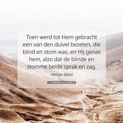 Picture 07 - Mattheüs 12:22 NLD - Toen werd tot Hem gebracht een van den duivel - Bible Verse Picture