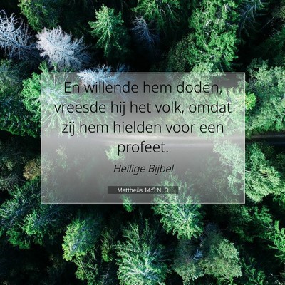 Picture 07 - Mattheüs 14:5 NLD - En willende hem doden, vreesde hij het volk, - Bible Verse Picture