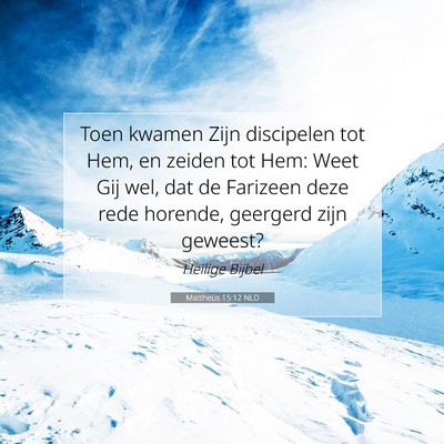 Picture 07 - Mattheüs 15:12 NLD - Toen kwamen Zijn discipelen tot Hem, en zeiden - Bible Verse Picture
