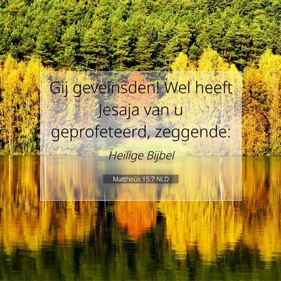 Picture 07 - Mattheüs 15:7 NLD - Gij geveinsden! Wel heeft Jesaja van u - Bible Verse Picture
