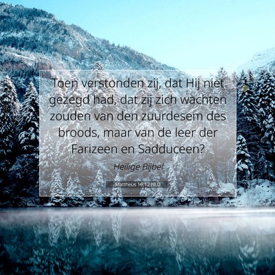 Picture 07 - Mattheüs 16:12 NLD - Toen verstonden zij, dat Hij niet gezegd had, dat - Bible Verse Picture