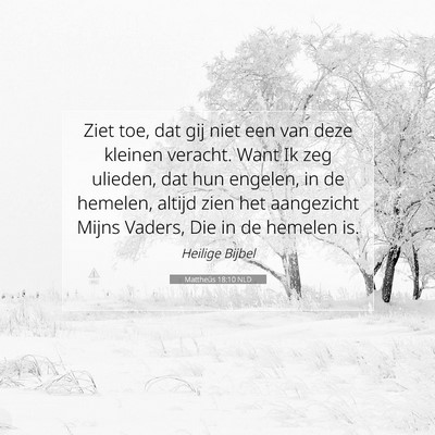 Picture 07 - Mattheüs 18:10 NLD - Ziet toe, dat gij niet een van deze kleinen - Bible Verse Picture