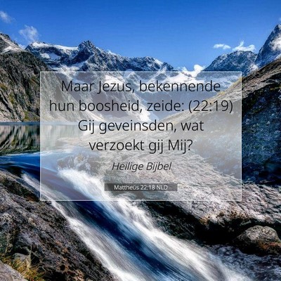 Picture 07 - Mattheüs 22:18 NLD - Maar Jezus, bekennende hun boosheid, zeide: - Bible Verse Picture