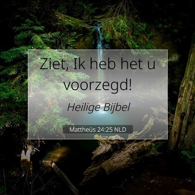 Picture 07 - Mattheüs 24:25 NLD - Ziet, Ik heb het u - Bible Verse Picture