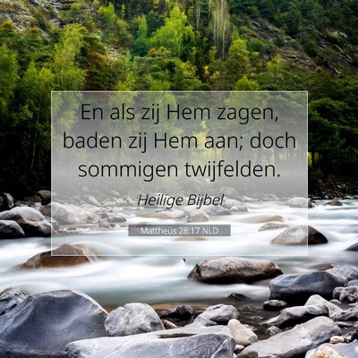 Picture 07 - Mattheüs 28:17 NLD - En als zij Hem zagen, baden zij Hem aan; doch - Bible Verse Picture