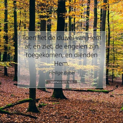 Picture 07 - Mattheüs 4:11 NLD - Toen liet de duivel van Hem af; en ziet, de - Bible Verse Picture