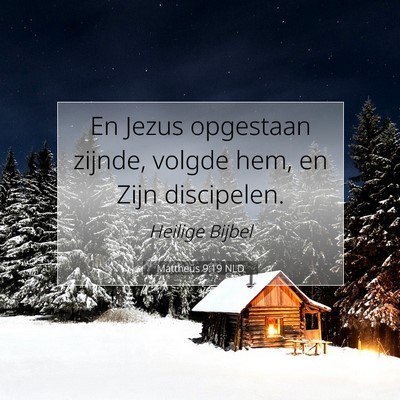 Picture 07 - Mattheüs 9:19 NLD - En Jezus opgestaan zijnde, volgde hem, en Zijn - Bible Verse Picture