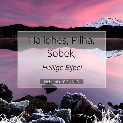 Picture 07 - Nehemia 10:24 NLD - Hallohes, Pilha, - Bible Verse Picture