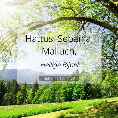 Picture 07 - Nehemia 10:4 NLD - Hattus, Sebanja, - Bible Verse Picture