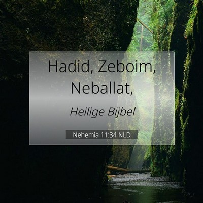 Picture 07 - Nehemia 11:34 NLD - Hadid, Zeboim, - Bible Verse Picture