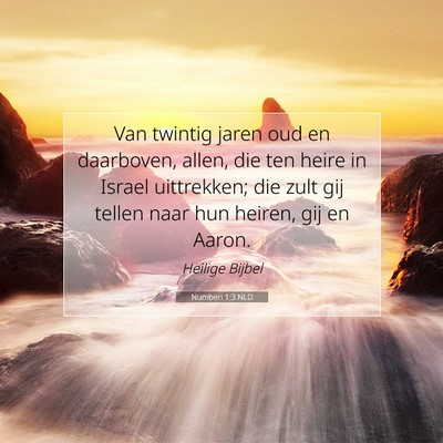 Picture 07 - Numberi 1:3 NLD - Van twintig jaren oud en daarboven, allen, die - Bible Verse Picture