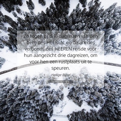 Picture 07 - Numberi 10:33 NLD - Zo togen zij drie dagreizen van den berg des - Bible Verse Picture