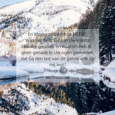 Picture 07 - Numberi 11:11 NLD - En Mozes zeide tot de HEERE: Waarom hebt Gij aan - Bible Verse Picture
