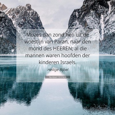 Picture 07 - Numberi 13:3 NLD - Mozes dan zond hen uit de woestijn van Paran, - Bible Verse Picture