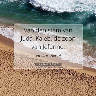 Picture 07 - Numberi 13:6 NLD - Van den stam van Juda, Kaleb, de zoon van - Bible Verse Picture