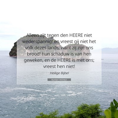 Picture 07 - Numberi 14:9 NLD - Alleen zijt tegen den HEERE niet wederspannig! en - Bible Verse Picture