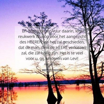 Picture 07 - Numberi 16:7 NLD - En doet morgen vuur daarin, legt reukwerk daarop - Bible Verse Picture